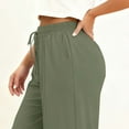 thumbnail image 6 of Women's Plus Size Elastic Waist Drawstring Pants with Pockets for Casual Wear and Sports, 6 of 6