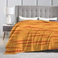 thumbnail image 3 of Orange Tiger Stripe Throw Blanket, Fluffy Soft Cozy Blanket Flannel Plush Microfiber Couch Throw, 80"x60", 3 of 8