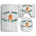 thumbnail image 1 of ABPHQTO No importa el cabello del campamento Juego de alfombras de baño de 3 piezas Alfombra de baño Alfombra de contorno y tapa de inodoro ABPHQTO Cont-CHAPPLE-10602, 1 of 2