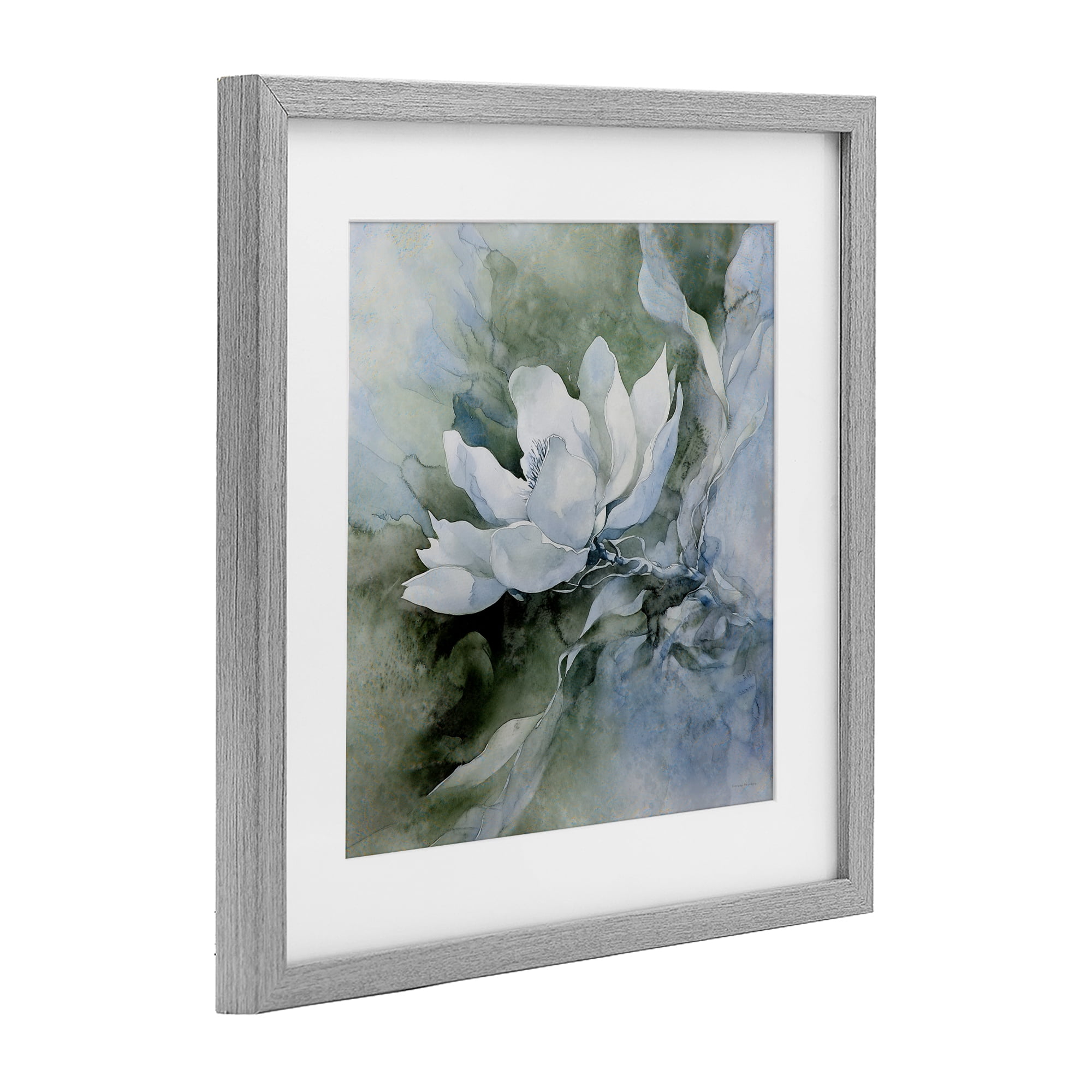 Stupell Industries Fluid Whimsical Flower Gray Framed Print Under Glass, design by Svetlana Aleynikova