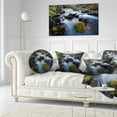 thumbnail image 3 of Designart Fast Flowing Mountain River - Landscape Photography Throw Pillow - 12x20, 3 of 5
