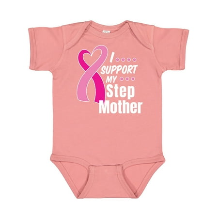 

Inktastic Breast Cancer Awareness I Support My Step Mother Pink Ribbon Gift Baby Boy or Baby Girl Bodysuit