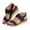 Blue, variant on Mostsola Espadrilles for Women Wedge Sandals Elastic Strap Slingback Heels Retro Casual Beach Shoes
