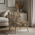 thumbnail image 2 of HELLHERO Woodland Leaf Camouflage Pattern Elastic Bottom Anti-Wrinkle Armless Accent Chair Cover Comfort Material Armless Chair Slipcover for Armless Couch, 2 of 6