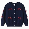 thumbnail image 2 of Gibobby Sweater Toddler Boys Girls Crewneck Cardigan Sweaters Long Sleeve 12 Months 2t 3t 4t Kids Button Cotton School Uniform Knit Tops Outwear(7-8 Years,Navy), 2 of 5