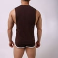 thumbnail image 2 of Mens Tank Top Beach Sports And Fitness Undershirt With Large Cuffs Sexy Undershirt Top Vest, 2 of 9