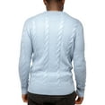 thumbnail image 2 of X RAY JEANS Mens Cable Knit Crewneck Pullover Sweater, Blue, 3XL, 2 of 6