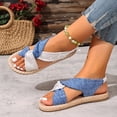 thumbnail image 7 of HOWPAY Womens Sandals Non- Open Toe Casual Flat Sandals on Lightweight Summer Outdoor Beach Adjustable Strap Slingback Shoes White 43, 7 of 7