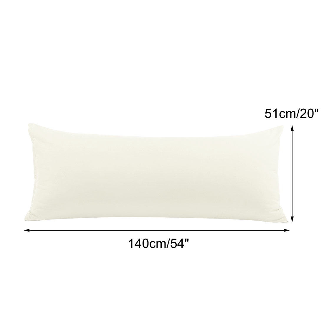 Unique Bargains 2 Packs Brushed Microfiber Body Pillowcase Beige 20" x 54"