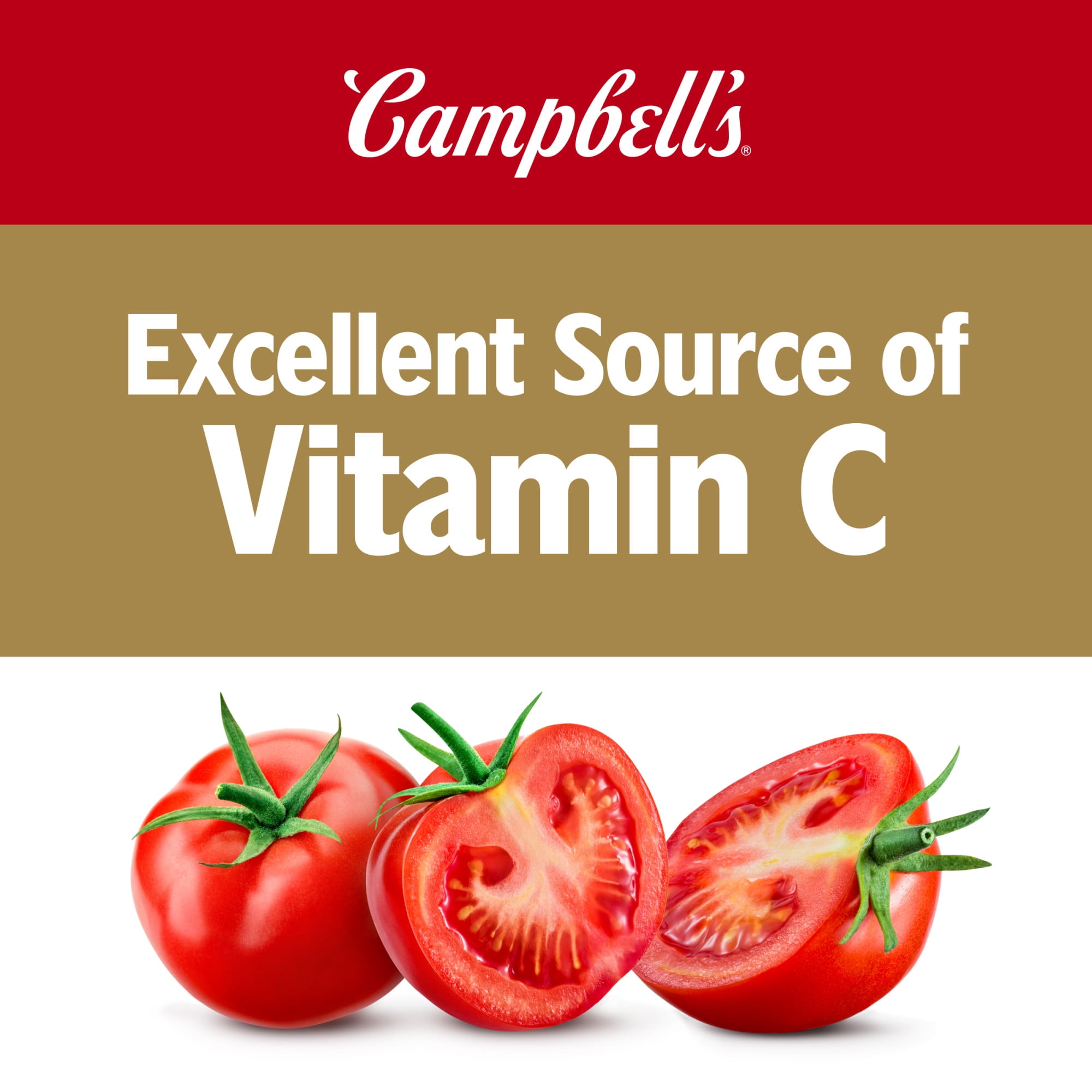 (8 pack) Campbell's 100% Tomato Juice, 5.5 fl oz Can, 6 Count