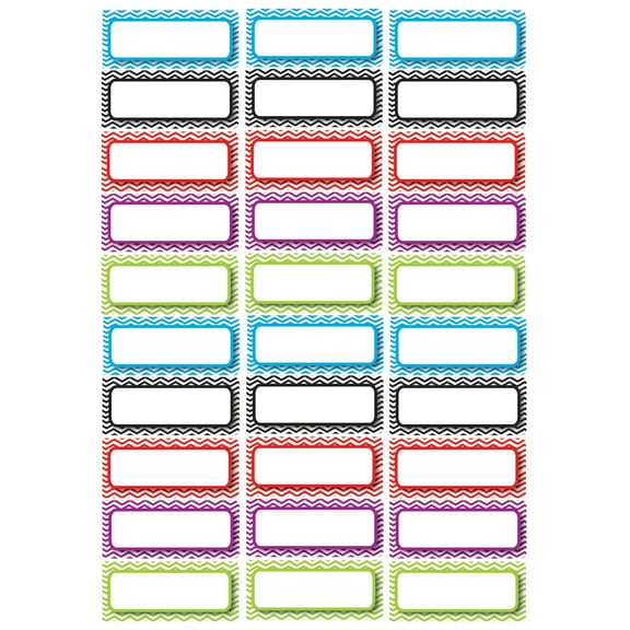 Ashley, ASH10077, Dry Erase Chevron Nameplate Magnets, 1 Pack, Multicolor