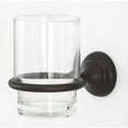 thumbnail image 2 of Alno A6670 Royale 5" Wall Mounted Bathroom Frosted Glass Tumbler - Bronze, 2 of 6