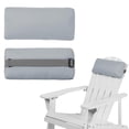 thumbnail image 1 of Pack de 2 cojines tipo chaise lounge para la cabeza, resistentes al agua, para exteriores, color gris, 1 of 9