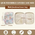 thumbnail image 5 of TSOVTHRID Floral Patchwork Pink Blue Print Bible Cases Church Bags for Christian, Bible Protective Cover Quilted, Practical Carrying Book Case with Handle, Gift for Women Men, 5 of 7