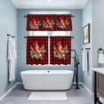 thumbnail image 3 of Christmas Cardinal Birds Kitchen Curtains Sets for Windows 36 Inch Length, Buffalo Checker Xmas Pine Tree Rod Pocket Window Treatments Tier Curtains and Valances Set for Bedroom/Bathroom, 3 of 8
