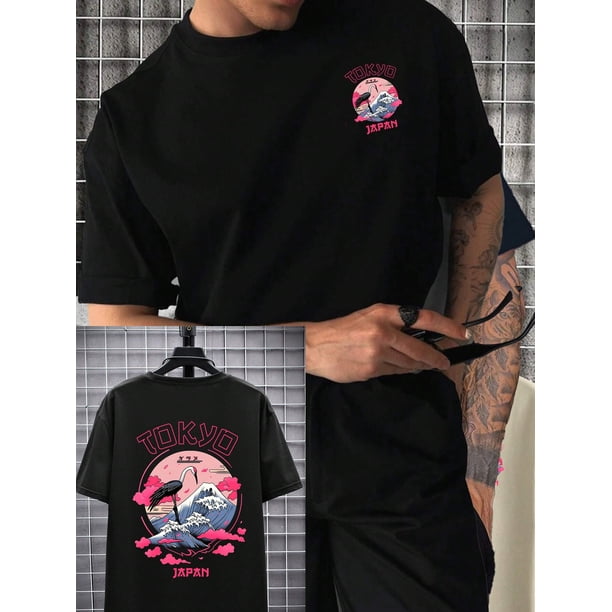 Camiseta de algodón Tokyo para hombre, marca de lujo, moda, talla grande, pantalón corto informal, ropa de calle de manga, estampado clásico, recién llegado, camiseta S-4XL