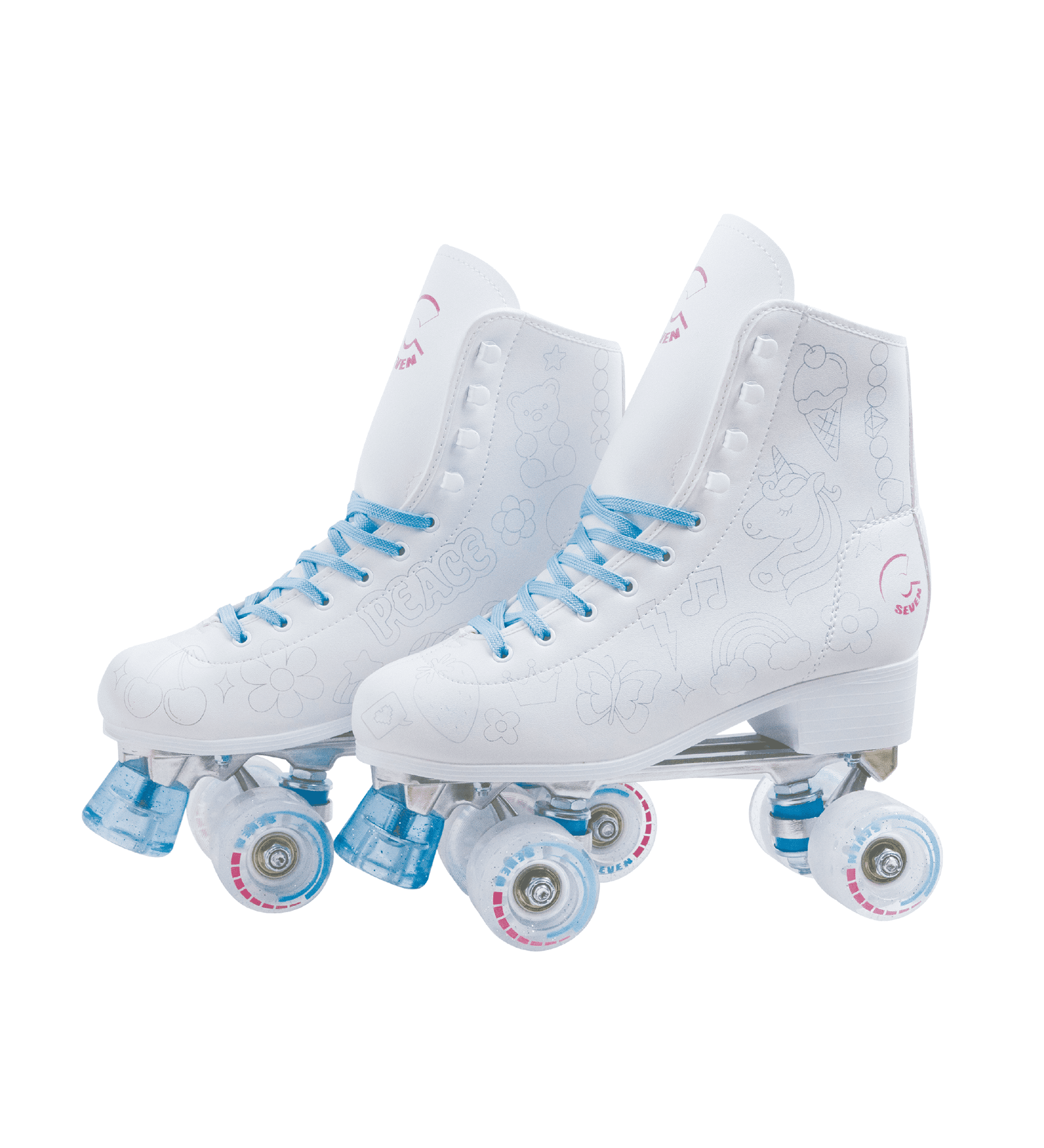 C7Skates Color Me Quad Skates - Personalized Skates with Erasable Markers (Women's 7 / Youth 6 / Men's 6)