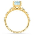 thumbnail image 3 of Pompeii 2 1/4Ct Oval Blue Topaz Diamond Ring White or Yellow Gold Lab Grown (F/G,VS1-VS2), 3 of 4