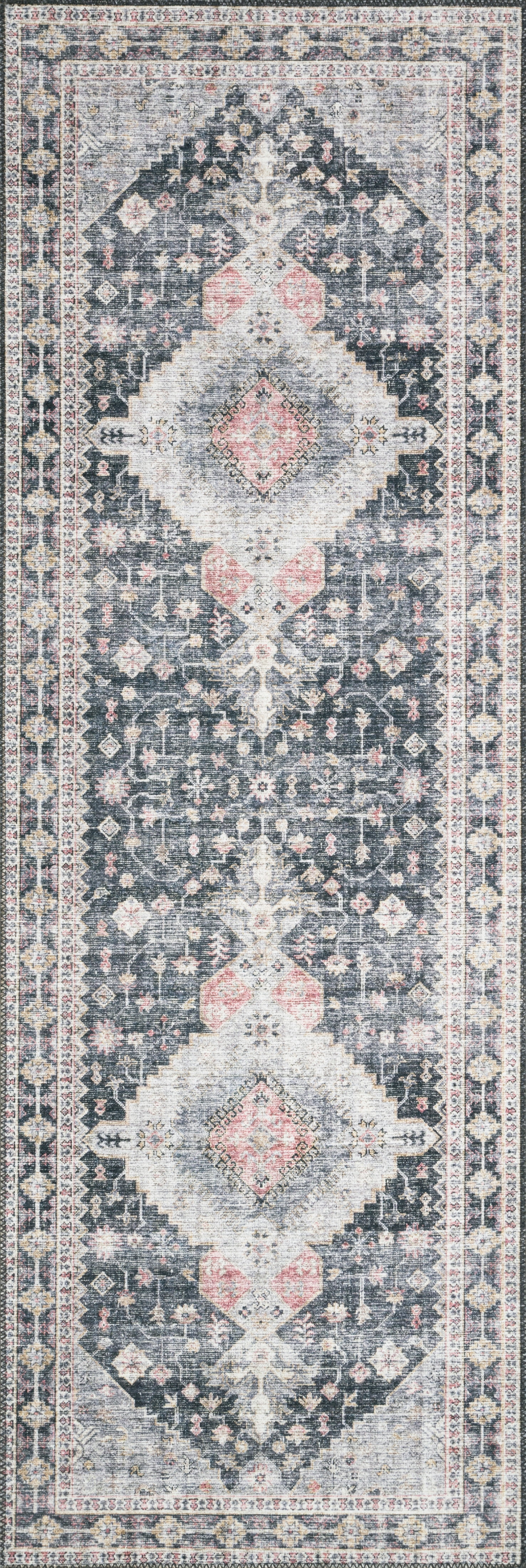 SKY-02 Charcoal, Multi 7 x 9 Oval Size Rug