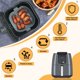 thumbnail image 3 of Paquete de 2 forros cuadrados de silicona para freidora de aire, forros reutilizables de silicona para freidora de aire de 8 pulgadas para 3-5.5 QT, accesorios cuadrados para freidora de aire para Cos, 3 of 5