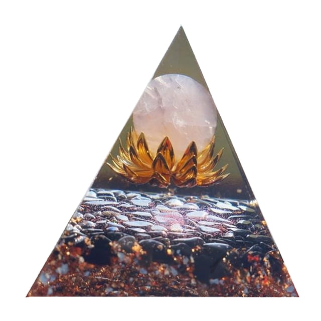 Moyic Hermosos adornos de cristal piramidal, piedras, bolas de piedra trituradas, artesanías, herramienta generadora de energía Reiki, Artesanía Tipo 2, 2> 5 cm 5 cm