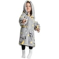 thumbnail image 2 of Wehilion 2-6YR Oversized Sweatshirt Hooded Blanket Sherpa Hoodie for Girls Boy Wearable Blanket Hoodie for Kids Toddlers, 2 of 6