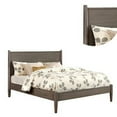 thumbnail image 2 of Wooden Eastern King Size Bed with Panel Headboard Gray - Saltoro Sherpi, 2 of 5