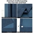 thumbnail image 5 of HPD Half Price Drapes Nightfall Navy Grommet Faux Linen Room Darkening Curtains for Bedroom & Living Room Curtains (1 Panel), Window Curtains 84 inches long, Grommet curtains & drapes, 50W X 84L, 5 of 9