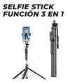 thumbnail image 2 of Selfie Stick Función 3 en 1 Tripié Estabilizador control remoto Bluetooth, 2 of 9