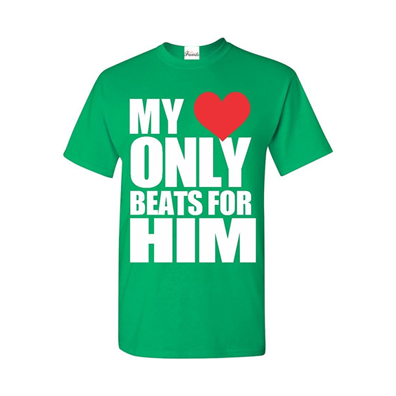 My Heart Only Beats For Him T-shirt Couples Shirts
