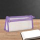 thumbnail image 3 of Bolsa para Bolígrafos con Cremallera, Estuche Transparente para Lápices, Organizador de Papelería, Estuche para Bolígrafos, Bolsa de Maquillaje, Bolsa , púrpura Macarena Estuche transparente para lápices., 3 of 6