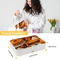 thumbnail image 5 of Thanksgiving PU Leather Bracelet Holder Jewelry Box Stand Necklace Organizer with Removable Compartment Portable Case, 5 of 6