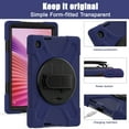 thumbnail image 6 of For Lenovo Tab 10.1 inch 2025 TB311FU/TB311XU Case, 360 Hand Strap, Shoulder Strap, Kickstand, Rugged Drop Protection, Navy Blue, 6 of 6