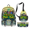 thumbnail image 2 of Nouveau Produit en Trois Pièces My Singing Monsters Entourant Monster Concert Étudiant Cartable Sac à Dos Trousse Cartable, 2 of 5