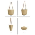 thumbnail image 2 of Deago Women Summer Straw Beach Bucket Tote Bag Weave Handbag Shoulder Bag Purse (Khaki), 2 of 9