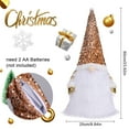 thumbnail image 5 of Christmas Tree Topper Gnome with Light Battery Operated,23.6 Inch Sequin Gnome Tree Topper Hat,Scandinavian Swedish Tomte Plush Gnomes for Christmas Tree Ornaments, 5 of 7