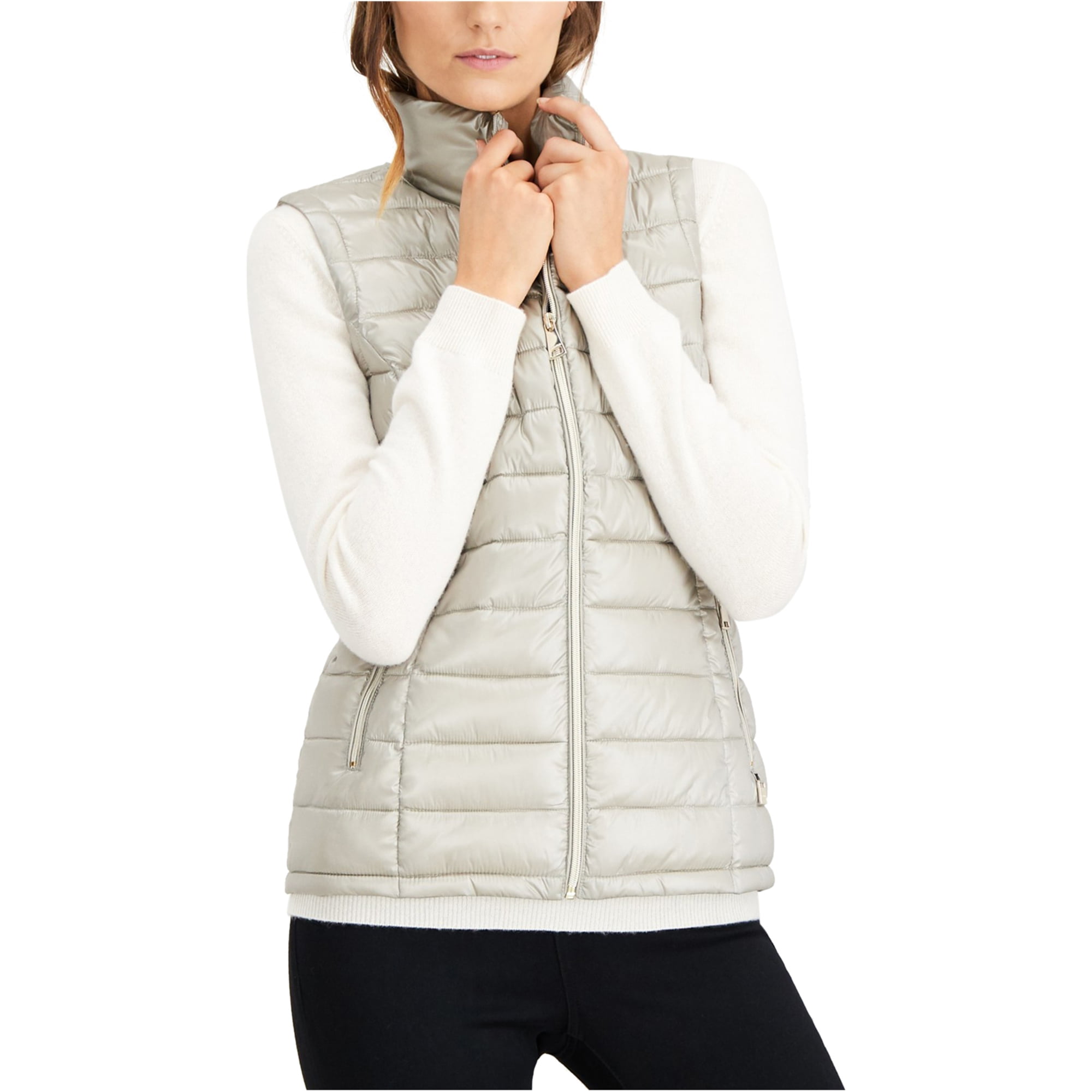 Gasvormig Binnen lassen Calvin Klein Womens Quilted Puffer Vest, Beige, X-Small - Walmart.com