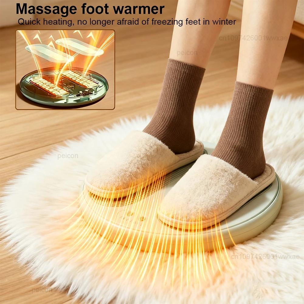 Electric Foot Massager Relieve foot Heel Pain Foot Warmer Promote Blood Circulation 3 Heating Temperature Foot Massage Machine
