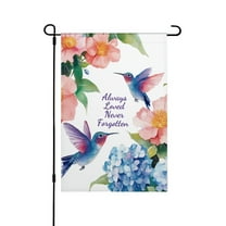 AMHNF Always Loved Never Forgotten Linen Garden Flag 12x18 inch, Memorial Day Independence Day Yard Flag for Spring Summer Home Outdoor Garden Decoration