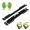 Black, variant on Pack of 2 compacts Portable Alignment Plates for Accurate Wheel Toe Featuring Tape Measure and Protective Gloves