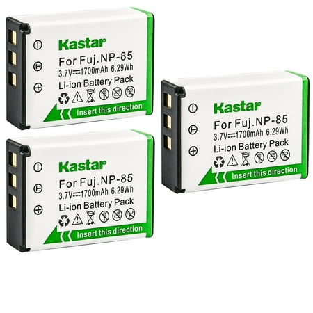 Image of Kastar FNP-85 Battery 3-Pack Replacement for Pamiel HD-180A HD180A HD-230A HD230A Speed HD-230Z HD230Z Soulycin FHD-A999 Aiptek AHD H23 AHD-H23 Phisung HDV-C706G HDV-Z806P Camera