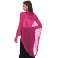 thumbnail image 3 of Kaerm Women's Sun Protection Arm Sleeves Chiffon Shawl Scarf Bolero Shrug Cardigan Sweater Hot Pink One Size, 3 of 7
