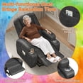 thumbnail image 5 of Vineego Power Lift Recliner Chair with Massage - Remote Control, Leathaire Fabric, Cup Holders for Elderly & Home Theater,Black, 5 of 8