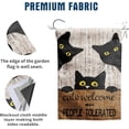 thumbnail image 4 of Black Cat Garden Flag Cats Welcome People Tolerated Sign Flag Halloween Banners for Outside 12 X 18 Double Sided Cat Lovers Gifts for Women, 4 of 8