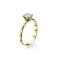 thumbnail image 3 of D-F VS 6.00MM Moissanite Engagement Ring (0.68 ct Moissanite Weight, 0.75 ct dew) Thin Band Classic 14K Gold, 3 of 3