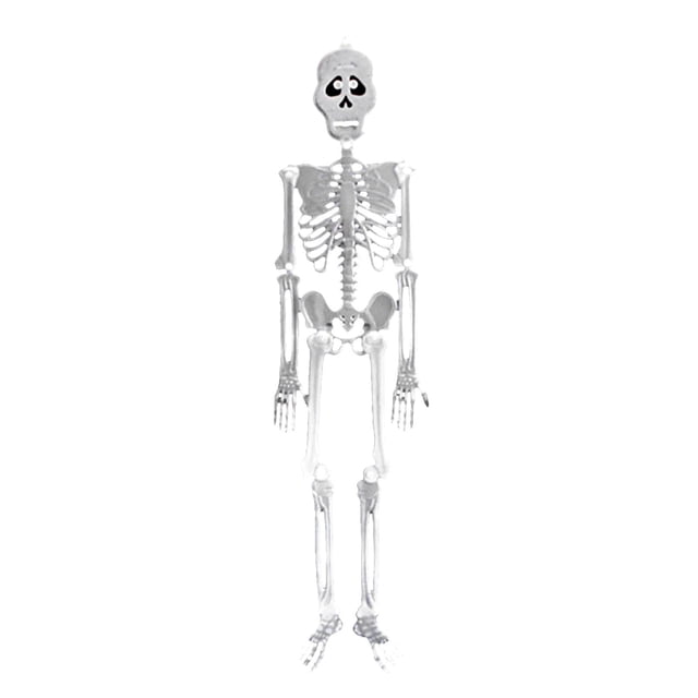 Glow In The Dark Skeleton Toy 20Cm Movable Joints Halloween Prop Plastic Decoration For Party Scene White