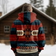 thumbnail image 7 of Aztec Print Fleece Jacket Men,Mens Fleece Lined Hoodie Jacket Casual Zipper Thicken Coats Winter Warm Quilted Jackets Hooded Thermal Outdoor Coat, 7 of 7