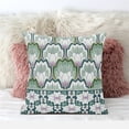 thumbnail image 3 of Amrita Sen Designs CAPL744BrCDS-ZP-20x20 20 x 20 in. Lotus Broadcloth Indoor & Outdoor Zippered Pillow - Green & Pink, 3 of 4