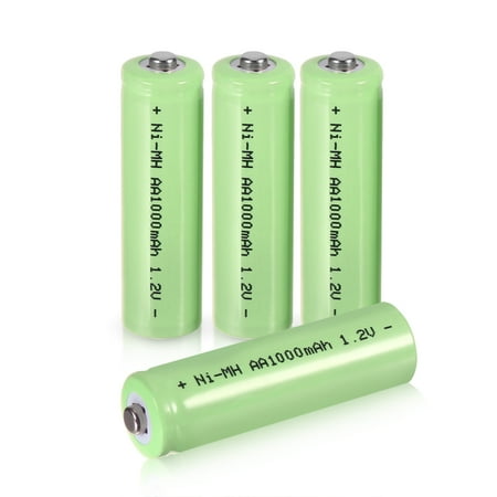 1000mah Nimh Rechargeable Recharge Batteries - 4Pcs 1.2V 1000mAh Tip Head Rechargeable AA Ni-MH Battery Green for Home Use