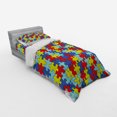 thumbnail image 3 of Ambesonne Cartoon Bedding Set 4 Pcs, Colorful Game Pieces, Queen, Multicolor, 3 of 3